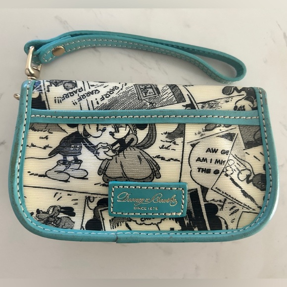 Dooney & Bourke Rare Disney Mickey Comic Strip Wristlet - EUC - Picture 7 of 12